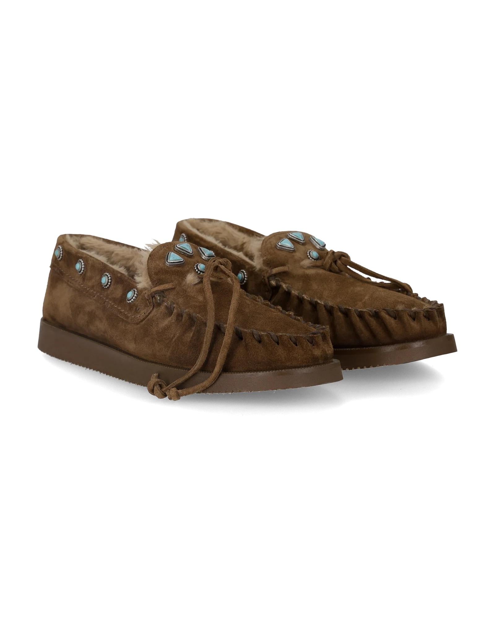 SUEDE NAVAJO LOAFERS