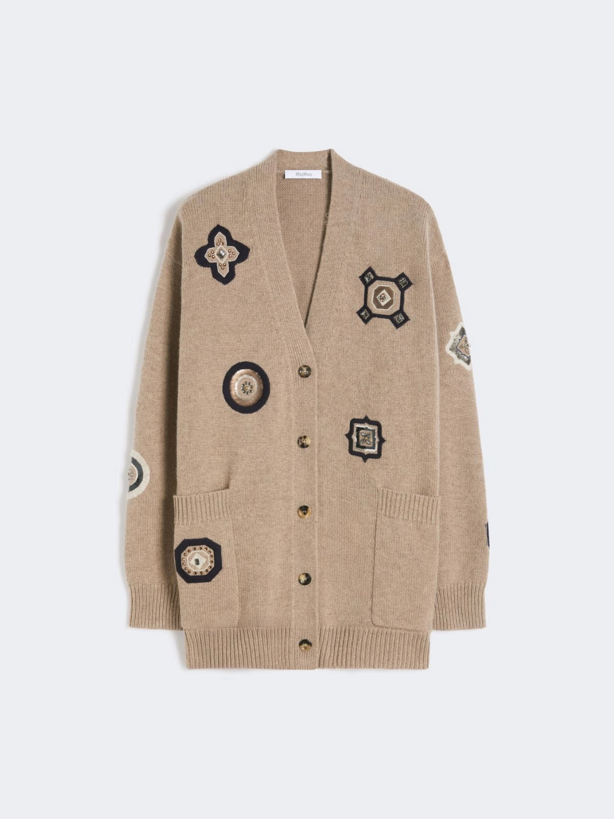 Langer Cardigan aus Wolle und Kaschmir