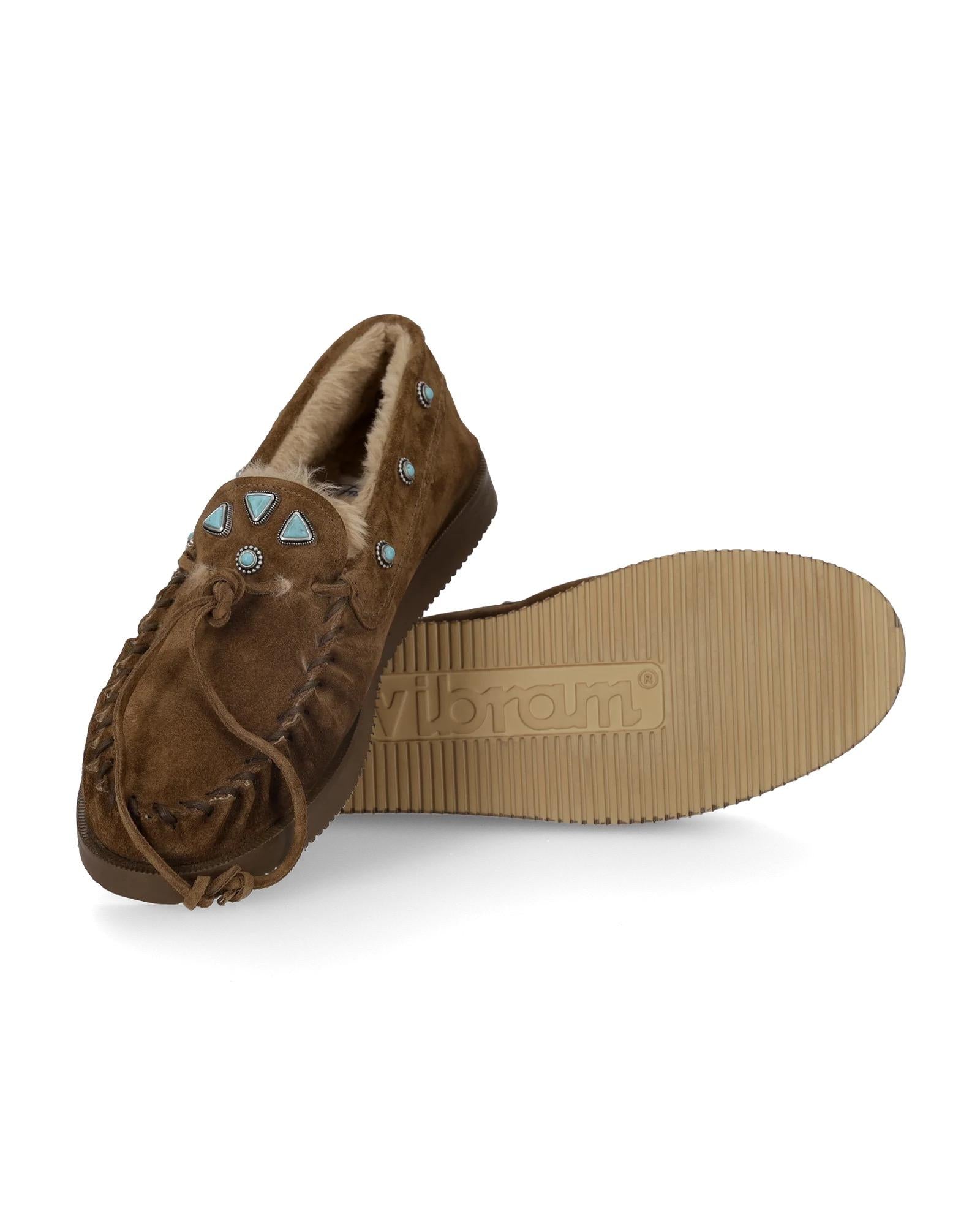 SUEDE NAVAJO LOAFERS