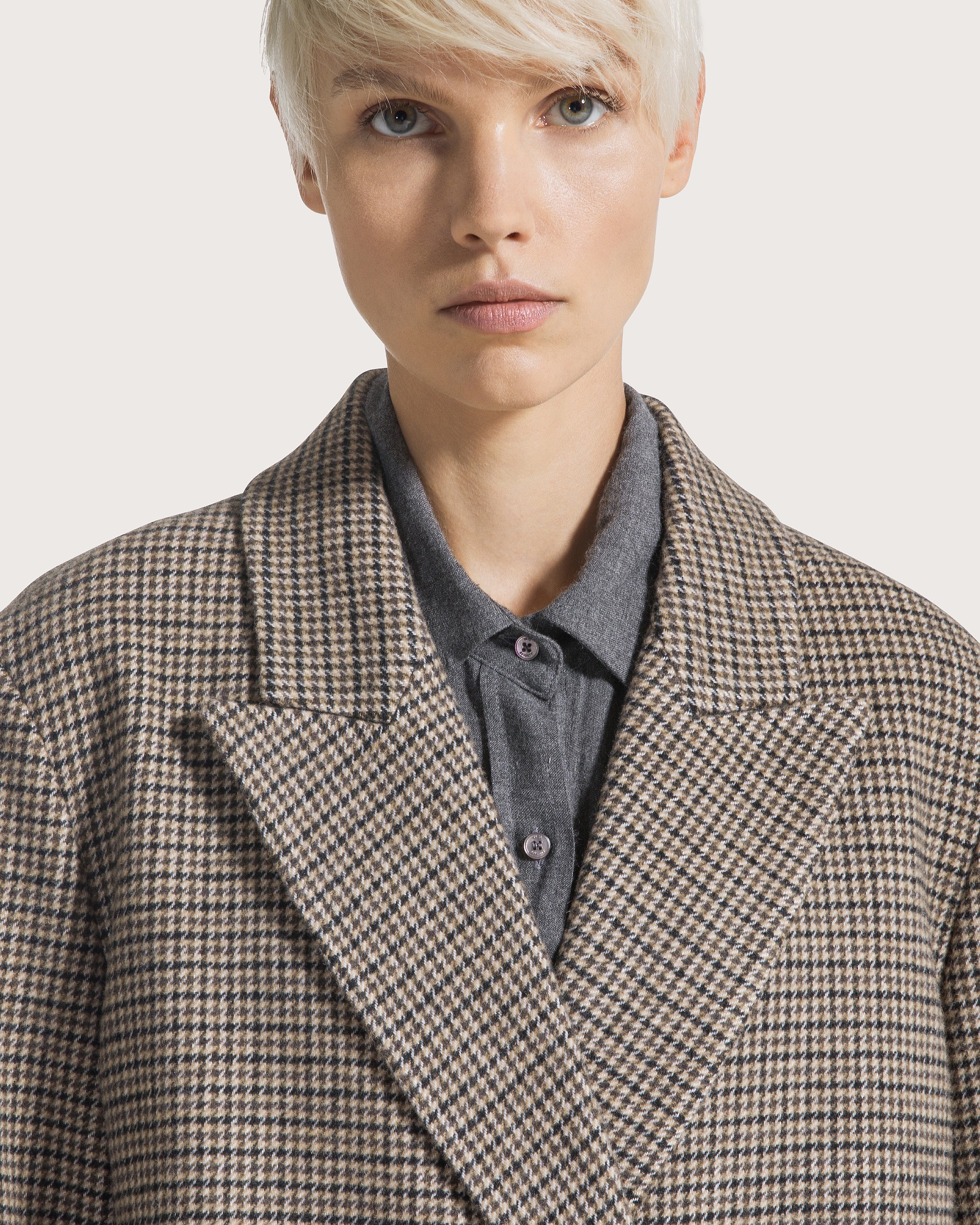 Cappotto Tailored Pied-de-Poule
