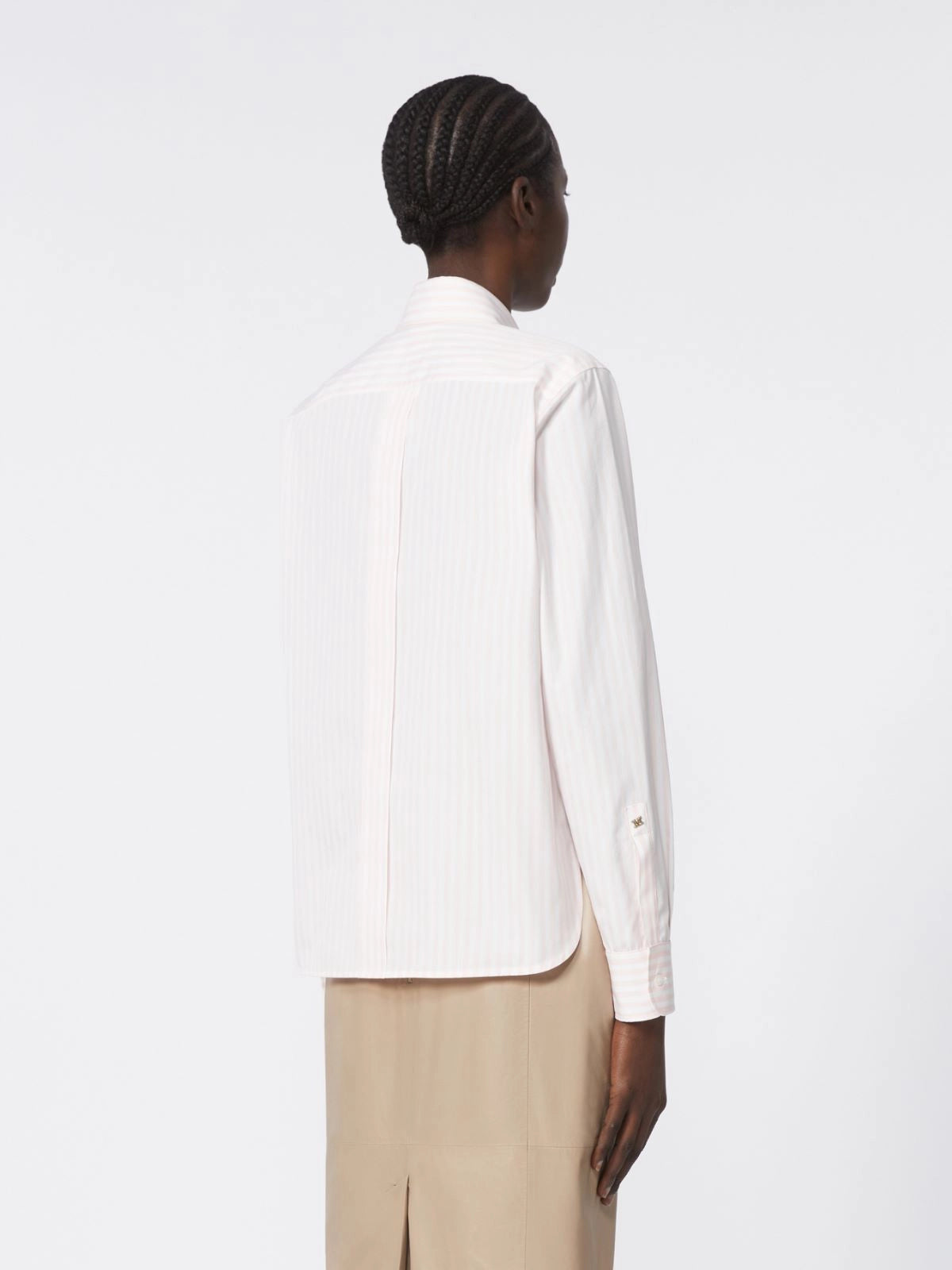 Gestreifte Hemdbluse aus Popeline