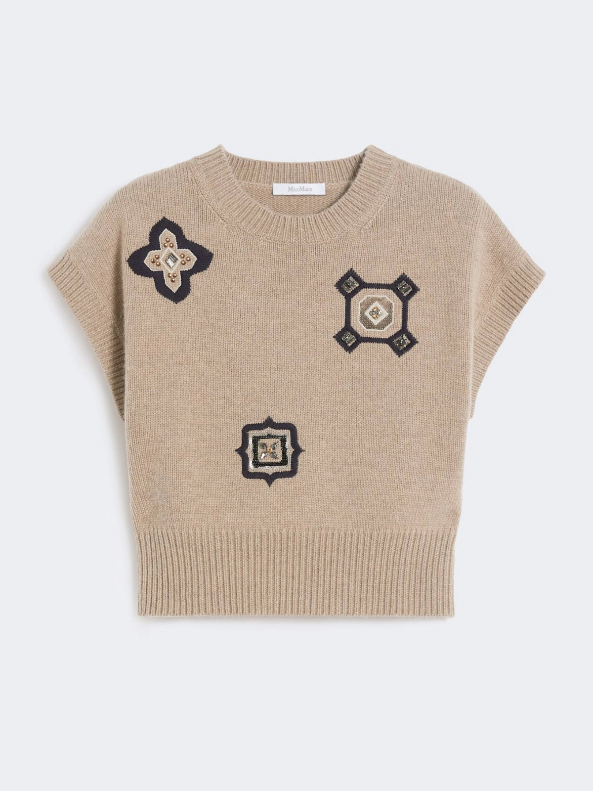 Kurzer Pullover aus Wolle und Kaschmir