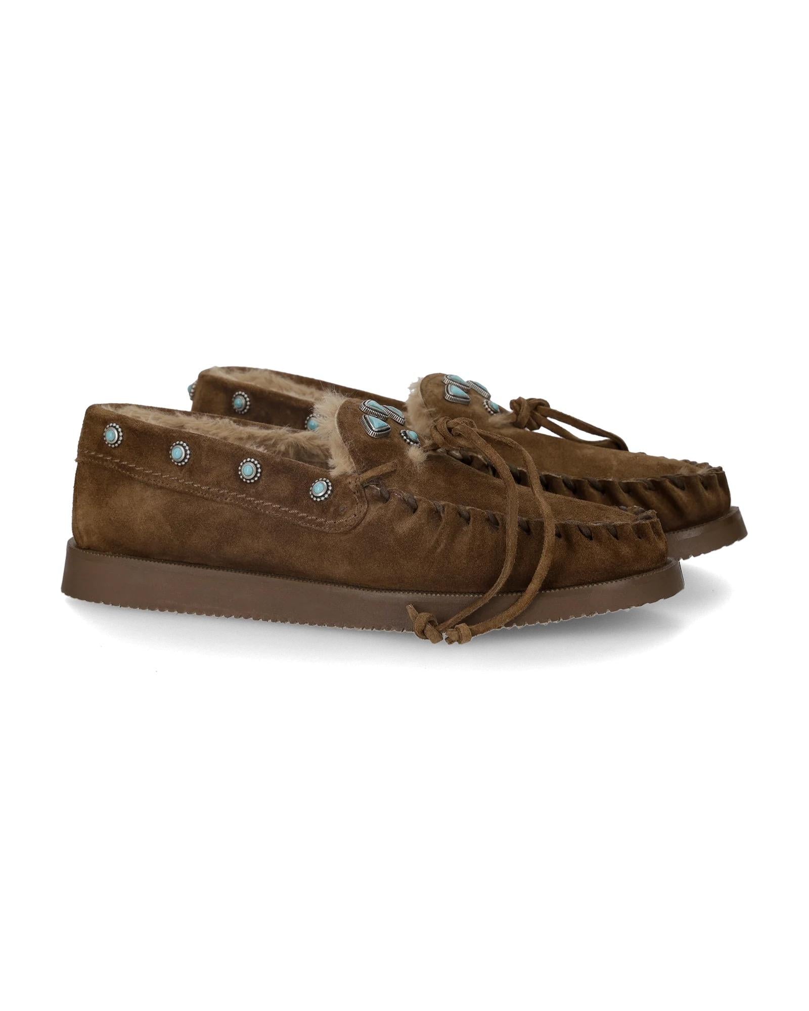SUEDE NAVAJO LOAFERS