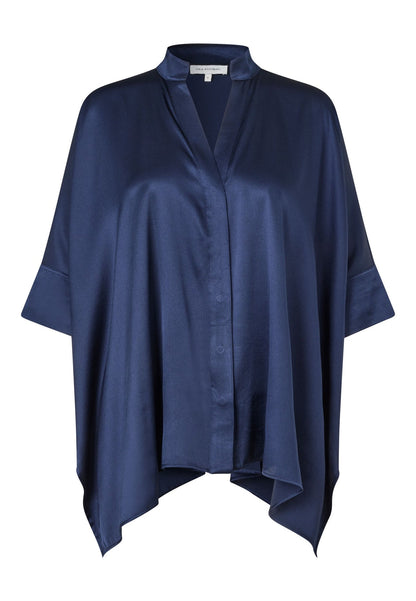 MandyDEA-Blouse with stand collar