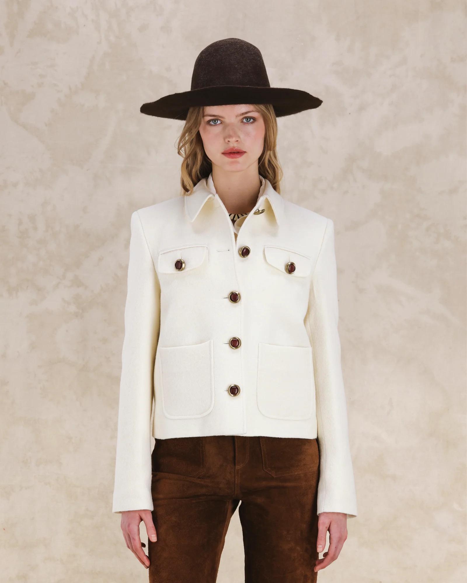 BRUSHED WOOL JACKET