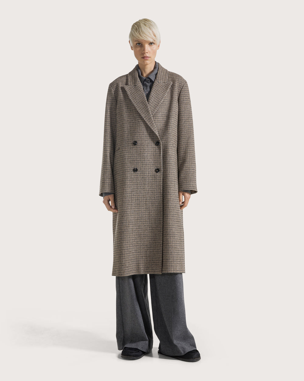 Cappotto Tailored Pied-de-Poule
