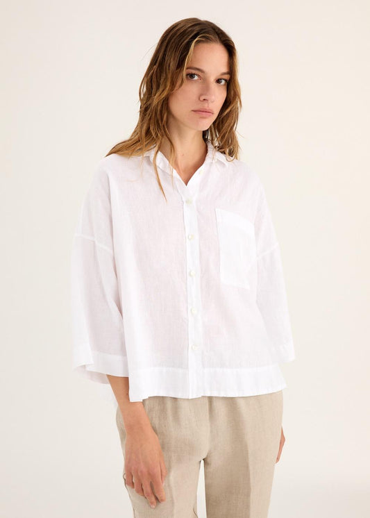 BLUSE MIT AUFGESETZTER BRUSTTASCHE
